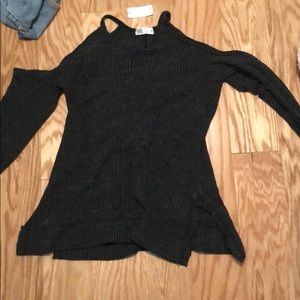 cold shoulder sweater